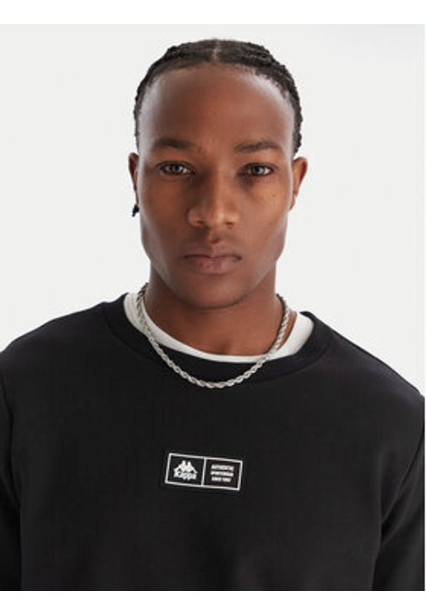 Kappa Bluza Authentic Nymphe 321Y1MW Czarny Comfort Fit. Kolor: czarny. Materiał: bawełna