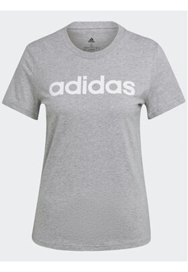 Adidas - adidas T-Shirt Essentials Logo HL2053 Szary Slim Fit. Kolor: szary. Materiał: bawełna