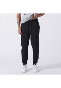 EVERLAST - Ikoniczne Spodnie Z Mankiecikiem Czarny Bawelna, Poliester. Kolor: czarny. Materiał: poliester #1