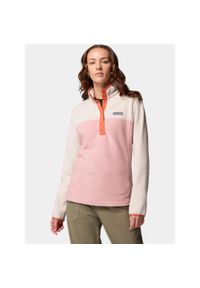 columbia - Sweter Damski Columbia Benton Springs 1/2 Snap II. Kolor: różowy. Materiał: polar, materiał. Sport: turystyka piesza #1