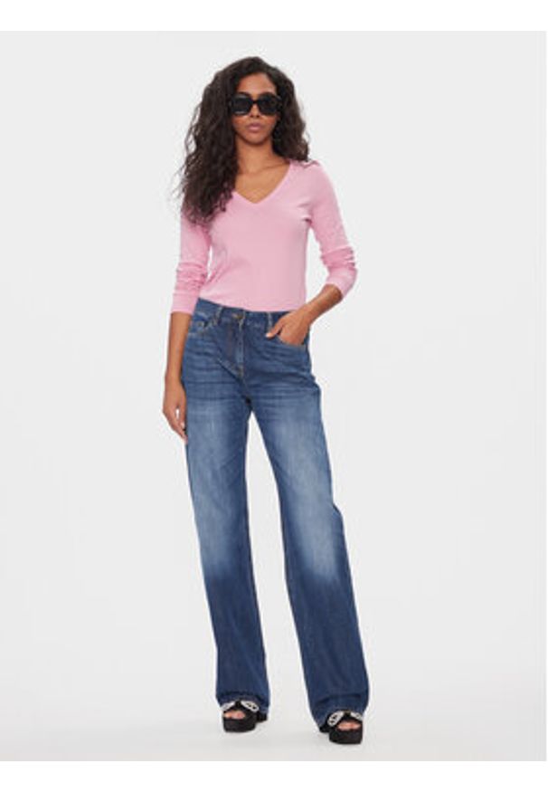 United Colors of Benetton - United Colors Of Benetton Bluzka 3GA2E4245 Różowy Regular Fit. Kolor: różowy. Materiał: bawełna