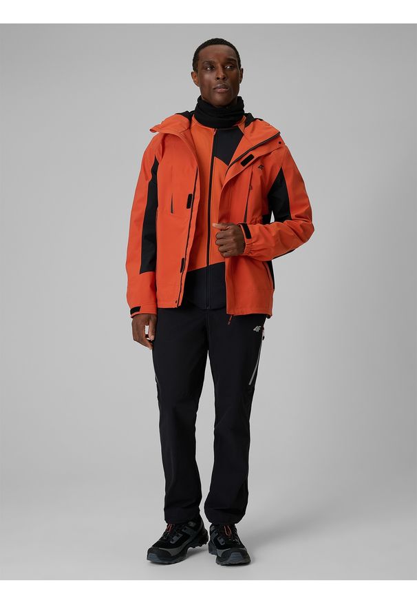 4f - 4F Spodnie trekkingowe szybkoschnące męskie - czarne 3XL. Kolor: czarny. Materiał: tkanina, materiał. Długość: długie. Sport: turystyka piesza