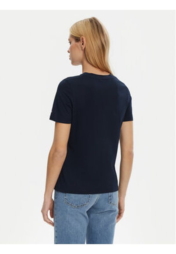 TOMMY HILFIGER - Tommy Hilfiger T-Shirt WW0WW45428 Granatowy Regular Fit. Kolor: niebieski. Materiał: bawełna