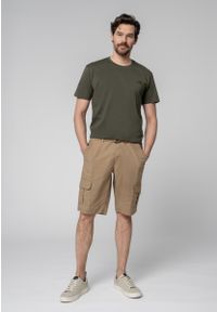 Volcano - Bawełniany t-shirt, Comfort Fit, T-INDU. Okazja: na co dzień. Materiał: bawełna. Długość rękawa: krótki rękaw. Długość: krótkie. Wzór: gładki. Styl: casual, klasyczny, elegancki #1