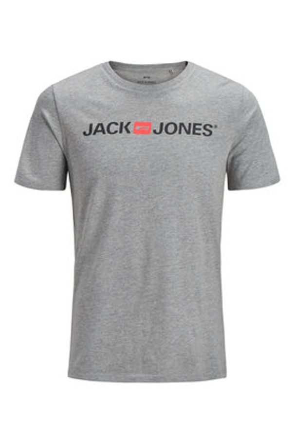 Jack & Jones T-Shirt Corp Logo 12137126 Szary Slim Fit. Kolor: szary. Materiał: bawełna