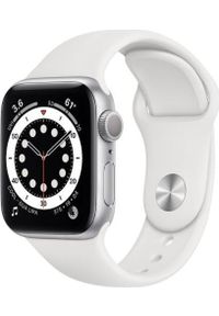 APPLE - Smartwatch Apple Watch Series 6 GPS 44mm Silver Alu White Sport Biały (M00D3WB/A). Rodzaj zegarka: smartwatch. Kolor: biały. Styl: sportowy