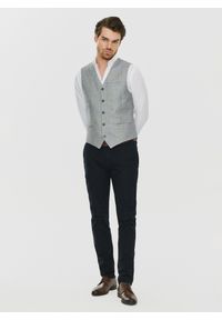 Pako Lorente - PAKO LORENTE – Męska szara kamizelka w kratę. Kolor: szary #3