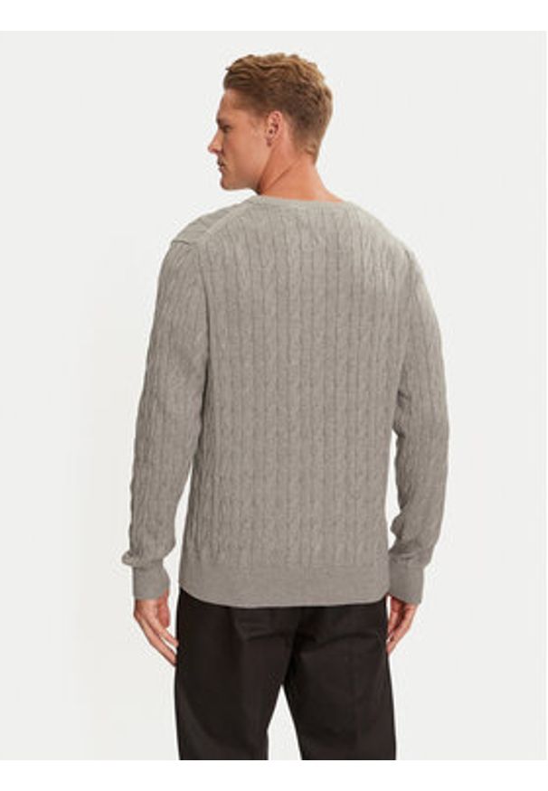 TOMMY HILFIGER - Tommy Hilfiger Sweter MW0MW33132 Szary Regular Fit. Kolor: szary. Materiał: bawełna