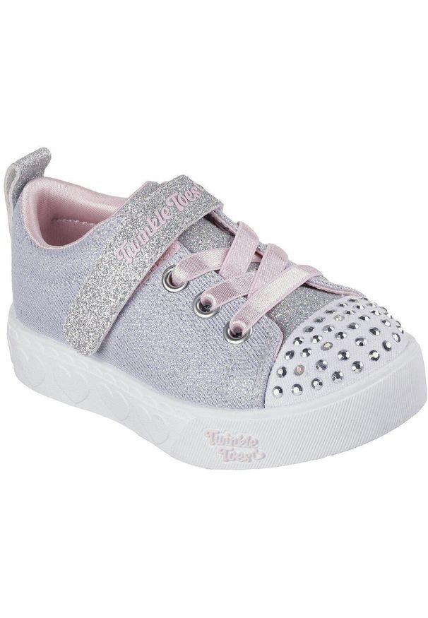 skechers - Adidasy Skechers Heart Steps - Shimmer Sweetie, Dzieci. Okazja: na uczelnię. Kolor: szary. Materiał: materiał. Model: Skechers Sport. Sport: joga i pilates