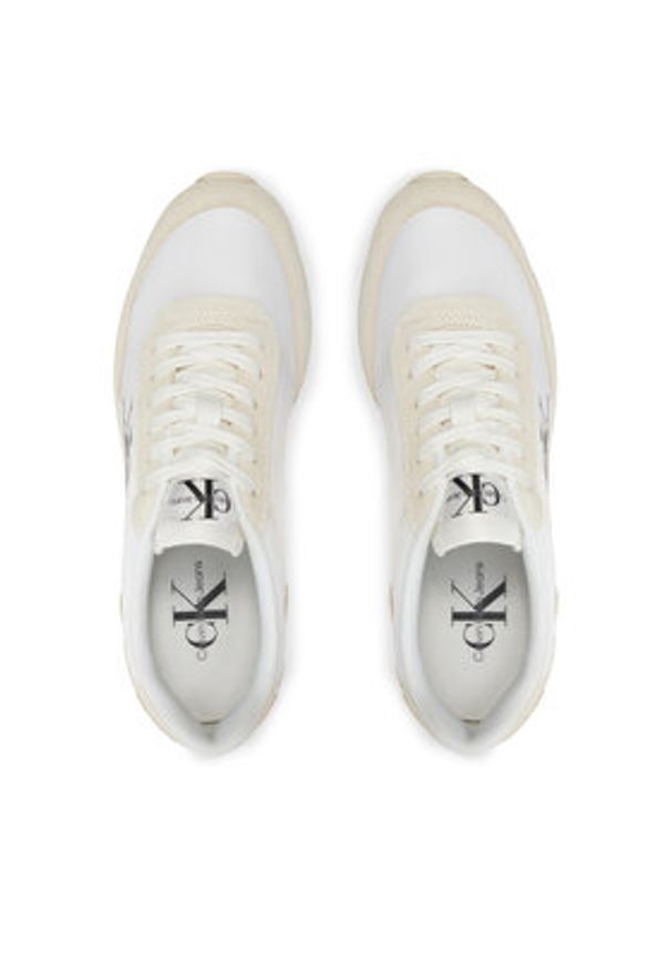 Calvin Klein Jeans Sneakersy Retro Runner Low Lace Ny Ml YW0YW01326 Biały. Kolor: biały. Materiał: materiał