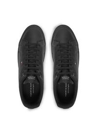 TOMMY HILFIGER - Tommy Hilfiger Sneakersy Icon Court Light Ess FM0FM05678 Czarny. Kolor: czarny. Materiał: skóra #4