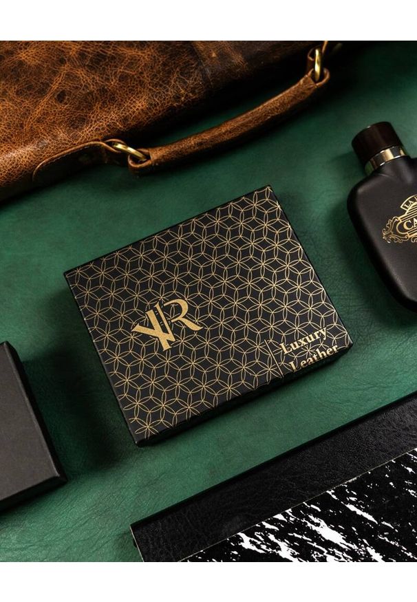 ROVICKY - Portfel skórzany Rovicky R-N4L-GAT czarny. Kolor: czarny. Materiał: skóra