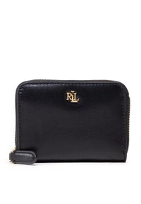 Lauren Ralph Lauren Mały Portfel Damski Sm Zip Wallet 432876729003 Czarny. Kolor: czarny. Materiał: skóra