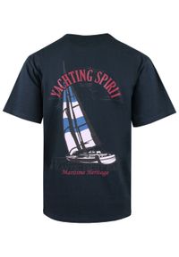 T-Shirt Męski (Relaxed Fit) - Brave Soul - Motyw Żeglarski - Granat. Okazja: na co dzień. Kolor: niebieski. Materiał: bawełna. Wzór: nadruk. Sezon: lato, wiosna. Styl: casual #5