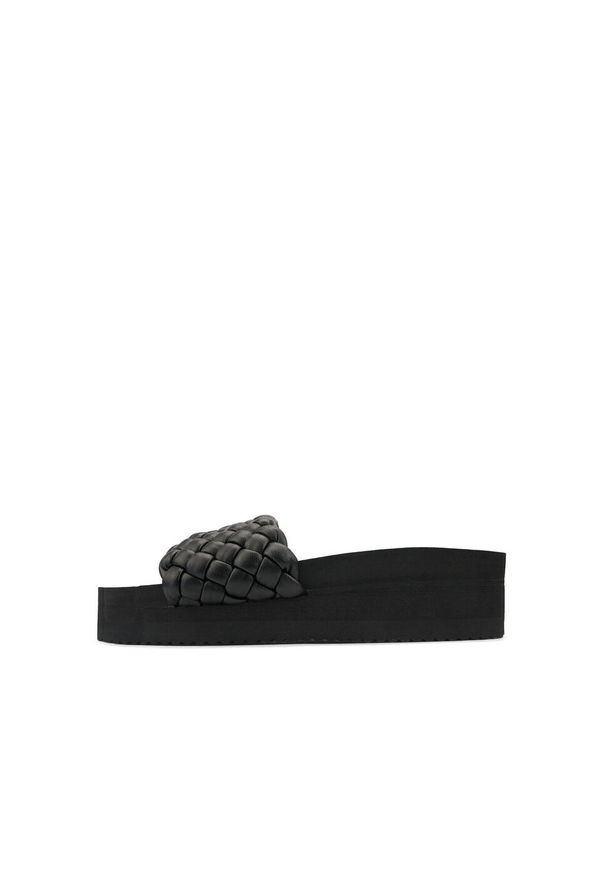 Flip*Flop - Klapki plażowe damskie Flip Flop Pool Hi Weave. Okazja: na plażę. Kolor: czarny. Sezon: lato. Styl: sportowy