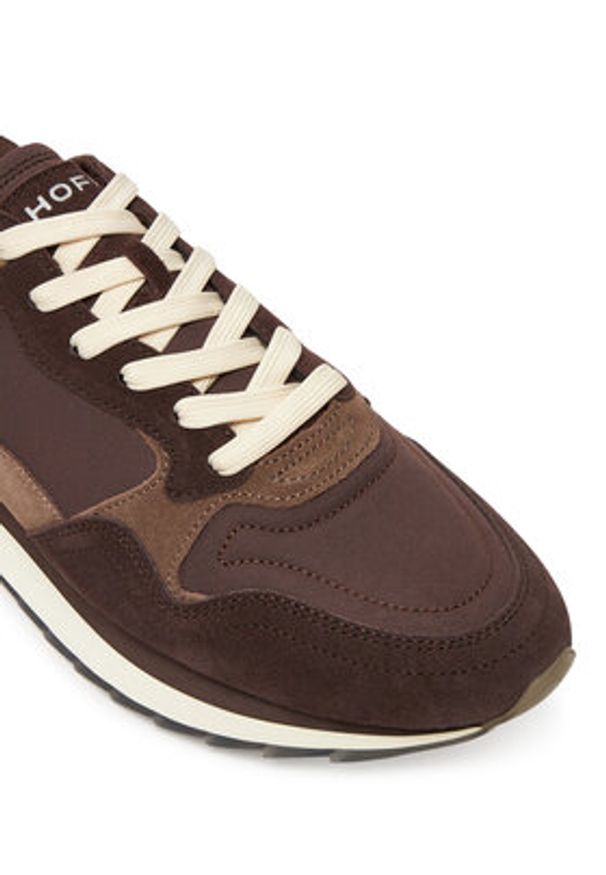 HOFF Sneakersy City Munich 22502613 Brązowy. Kolor: brązowy. Materiał: zamsz, skóra