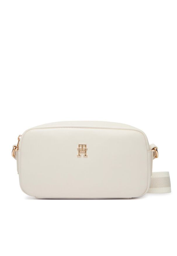 TOMMY HILFIGER - Tommy Hilfiger Torebka Th Essential Camera Bag AW0AW18370 Beżowy. Kolor: beżowy. Materiał: skórzane