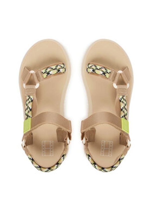 Tommy Jeans Sandały Tjw Eva Rope Sandal EN0EN02970 Beżowy. Kolor: beżowy. Materiał: materiał