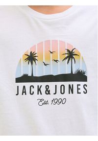 Jack&Jones Junior T-Shirt Palm 12269922 Biały Regular Fit. Kolor: biały. Materiał: bawełna