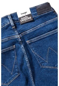 Wrangler - WRANGLER HIGH RISE SKINNY BLUE NOISE W27HFS047. Stan: podwyższony. Wzór: jednolity, aplikacja #5