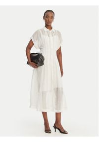 BOSS Sukienka koszulowa Davinata 50559733 Biały Regular Fit. Kolor: biały. Materiał: wiskoza. Typ sukienki: koszulowe #5