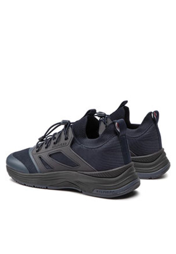 TOMMY HILFIGER - Tommy Hilfiger Sneakersy Modern Prep Sneaker Knit FM0FM04233 Granatowy. Kolor: niebieski. Materiał: materiał