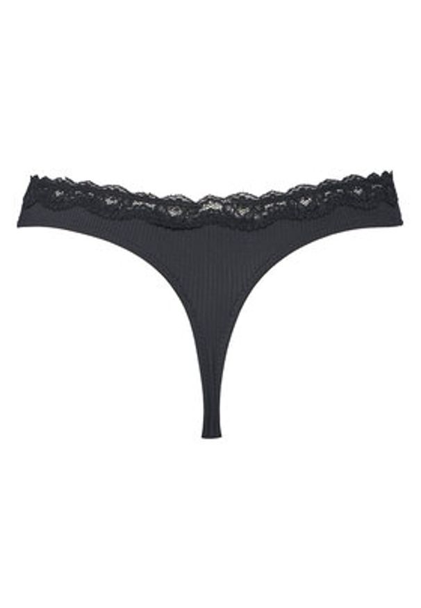 Hunkemöller Stringi Lola 202698 Czarny. Kolor: czarny. Materiał: syntetyk