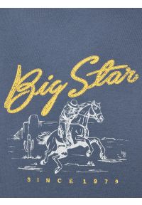 Big-Star - Koszulka męska z nadrukiem niebieska Stelianer 402. Okazja: na co dzień. Kolor: niebieski. Materiał: jeans, bawełna. Wzór: nadruk. Styl: vintage, klasyczny, retro, casual, elegancki #4