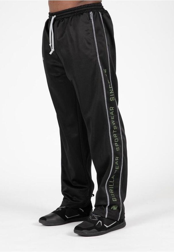 GORILLA WEAR - Functional Mesh Spodnie - Czarny/Zielony. Kolor: wielokolorowy, zielony, czarny. Materiał: mesh. Sport: fitness