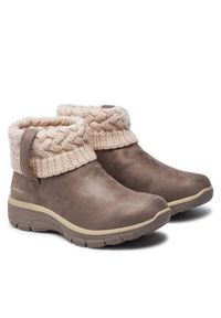 skechers - Skechers Botki Easy Going Cozy 167401/TPE Beżowy. Kolor: beżowy. Materiał: materiał #3