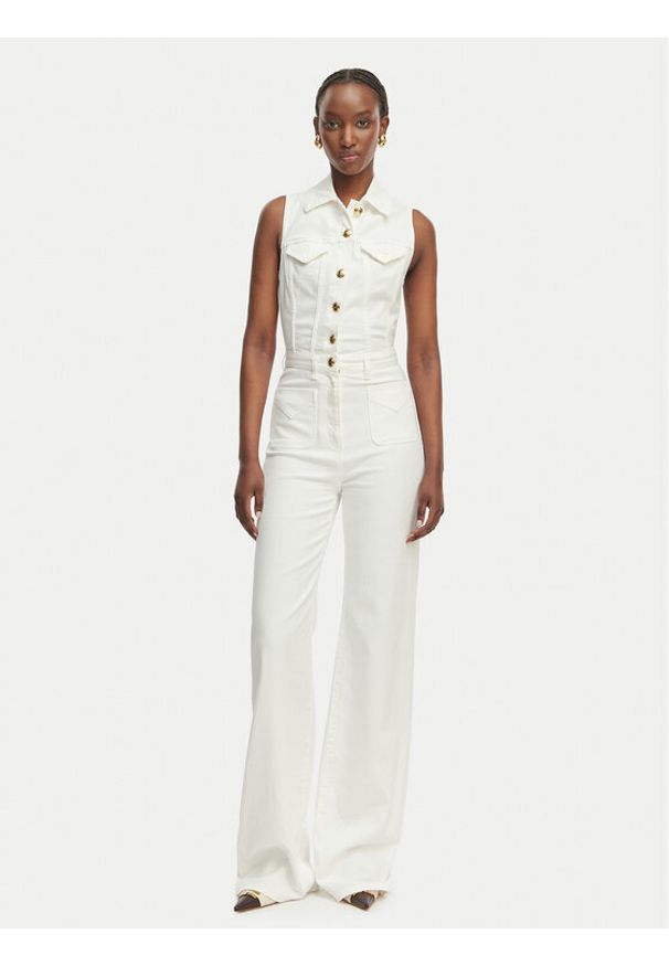 Elisabetta Franchi Kombinezon TJ-45N-61E2-V550 Biały Regular Fit. Kolor: biały. Materiał: bawełna