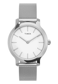 Timex zegarek TW2U86700 Transcend damski kolor biały. Kolor: biały. Materiał: materiał
