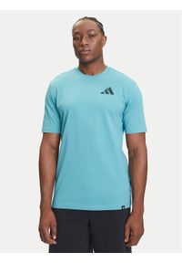 Adidas - adidas T-Shirt Yay Sports Verbiage Graphic JY1830 Turkusowy Regular Fit. Kolor: turkusowy. Materiał: bawełna
