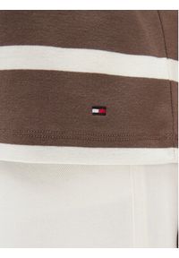 TOMMY HILFIGER - Tommy Hilfiger T-Shirt Gold Button WW0WW45628 Brązowy Regular Fit. Kolor: brązowy. Materiał: bawełna #3