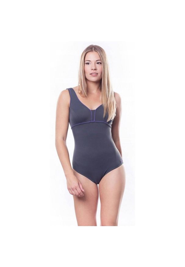 SHEPA - Kostium kąpielowy jednoczęściowy damski Shepa plus size. Kolekcja: plus size. Kolor: szary
