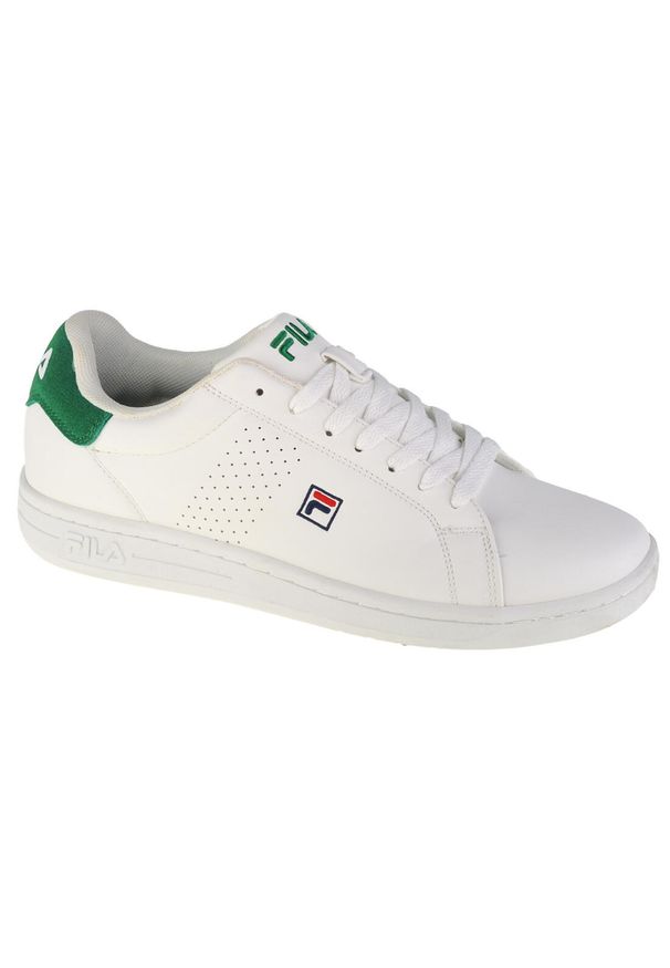 Buty do chodzenia męskie, Fila Crosscourt 2 F Low. Kolor: biały. Materiał: materiał, syntetyk. Sport: turystyka piesza