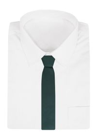 Krawat Męski - Chattier - Zieleń Butelkowa, Drobny Wzór Tkaniny. Materiał: tkanina. Styl: klasyczny, wizytowy, elegancki