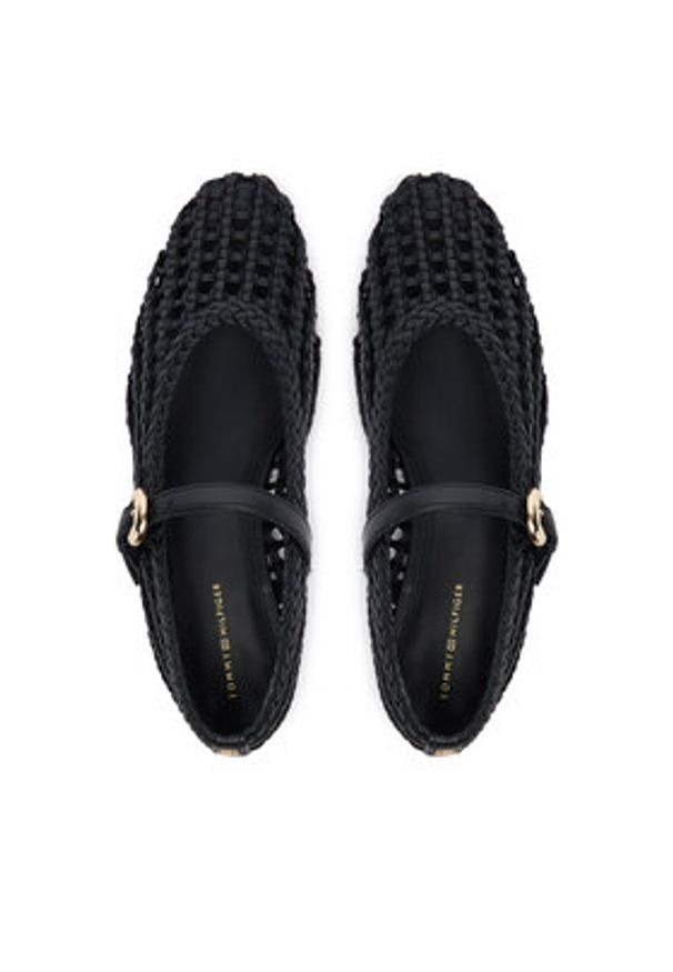 TOMMY HILFIGER - Tommy Hilfiger Baleriny Mary Jane Ballerinas FW0FW09244 Czarny. Kolor: czarny. Materiał: skóra