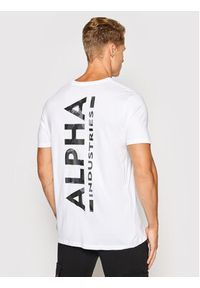 Alpha Industries T-Shirt Backprint 128507CP Biały Regular Fit. Kolor: biały. Materiał: bawełna #3