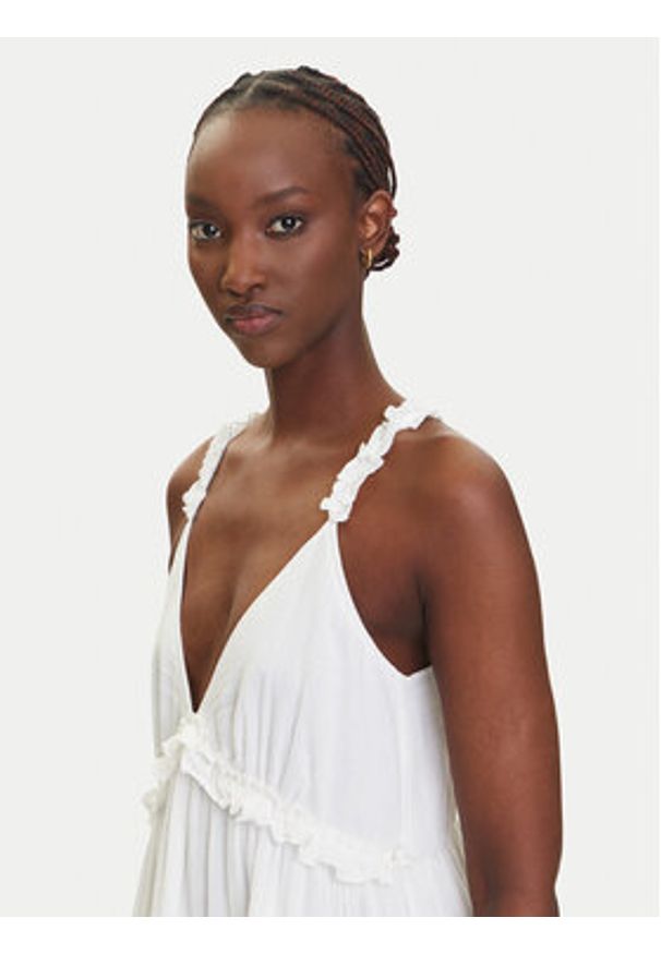 YAS Sukienka letnia Anina 26038014 Biały Regular Fit. Kolor: biały. Materiał: bawełna. Sezon: lato