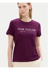 Tom Tailor T-Shirt 1043695 Fioletowy Regular Fit. Kolor: fioletowy. Materiał: bawełna #4