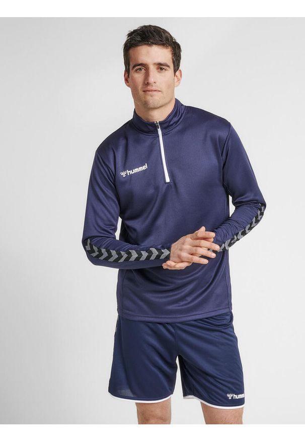 Hummel bluza sportowa na trening hml Authentic Half Zip Sweatshirt r. 2XLHummel. Kolor: niebieski. Sport: fitness
