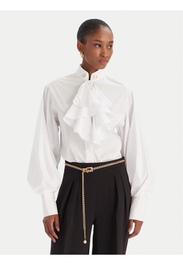 Babylon Koszula MF0302 Biały Regular Fit. Kolor: biały. Materiał: bawełna