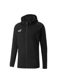 Bluza z kapturem męskie Puma Teamfinal Casuals Hooded Jkt. Typ kołnierza: kaptur. Kolor: czarny. Materiał: bawełna, materiał. Sport: fitness