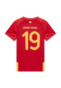 REAL FEDERACIÓN ESPAÑOLA DE FÚTBOL - Koszulka domowa Hiszpanii dla dzieci - Lamine Yamal. Kolor: czerwony. Materiał: poliester. Sport: piłka nożna