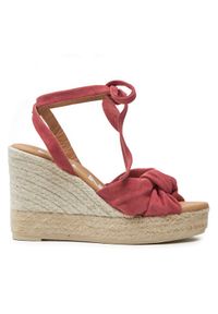 Manebi Espadryle Hamptons Wedge Espadrilles With Knot W 1.5 WS Bordowy. Kolor: czerwony #1