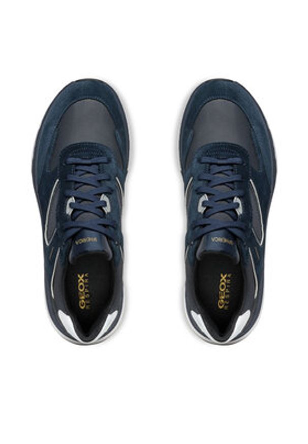Geox Sneakersy U Spherica Actif X1 U46HGA 02285 C4002 Granatowy. Kolor: niebieski. Materiał: zamsz, skóra