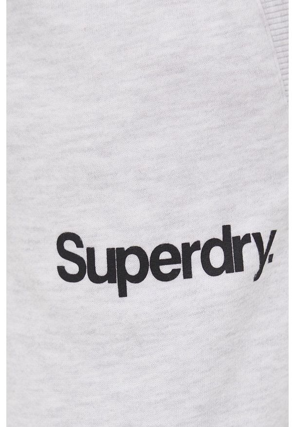 Superdry spodnie dresowe męskie kolor szary z aplikacją. Kolor: szary. Materiał: dresówka. Wzór: aplikacja