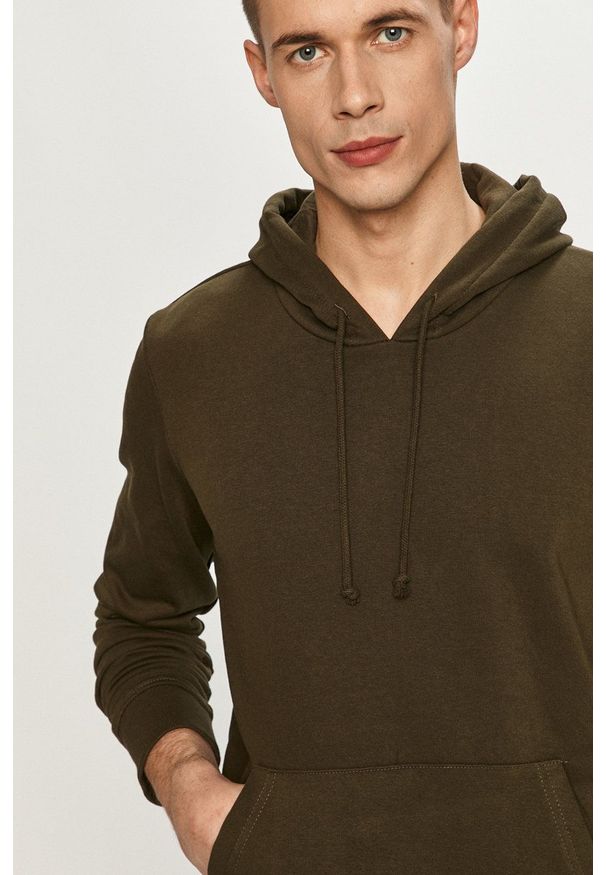 Brave Soul - Bluza. Okazja: na co dzień. Typ kołnierza: kaptur. Kolor: zielony. Styl: casual