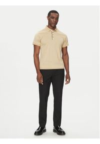 Karl Lagerfeld - KARL LAGERFELD Polo 745007 552200 Beżowy Regular Fit. Typ kołnierza: polo. Kolor: beżowy. Materiał: bawełna #4